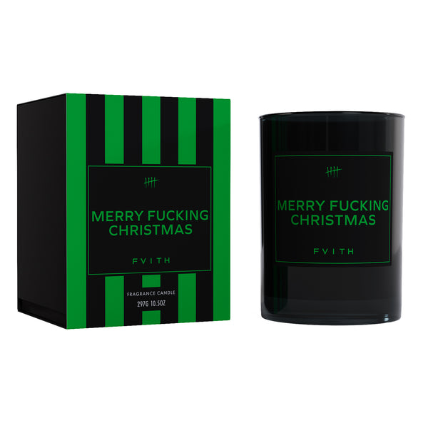 MERRY FUCKING CHRISTMAS | Large Hand-Poured Scented Noir Candle
