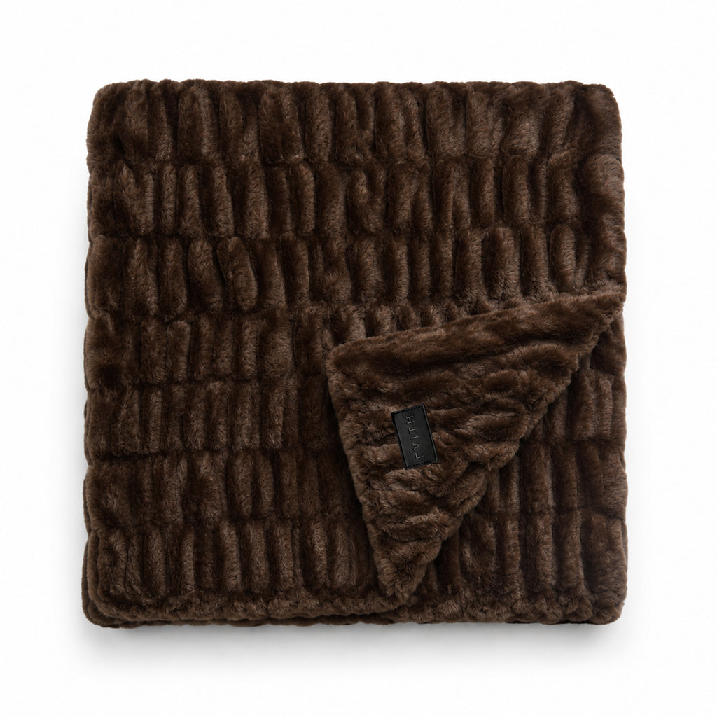 SLOANE | Brown Soft Faux Fur Blanket – FVITH