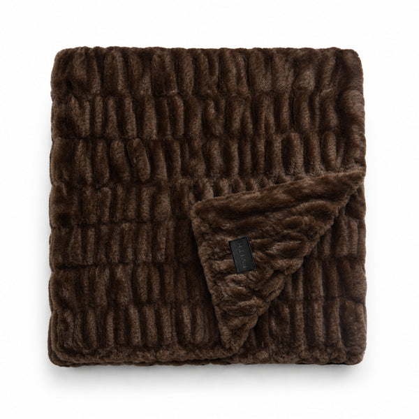 SLOANE | Brown Soft Faux Fur Blanket – FVITH